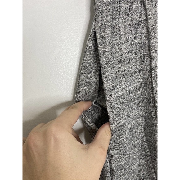 Sen Collection Adyna Gray Terry Knit Wide Leg Drawstring Crop Pants Sz M $140 - Picture 3 of 7